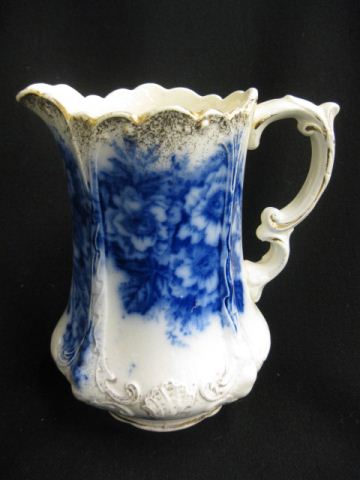 Flow Blue Ironstone Pitcher rich