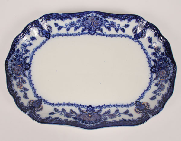 Flow Blue New Wharf platter,