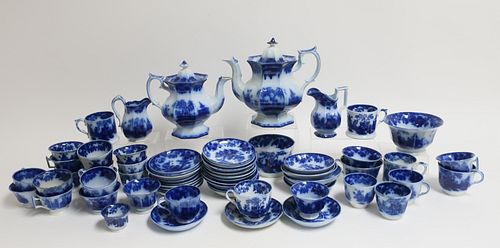 FLOW BLUE 'SCINDE' TRANSFERWARE