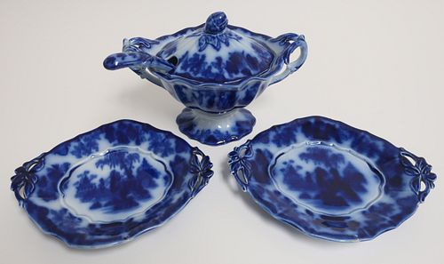 FLOW BLUE 'SCINDE' TRANSFERWARE
