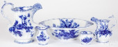 FLOW BLUE WASH SET WITH LARGE