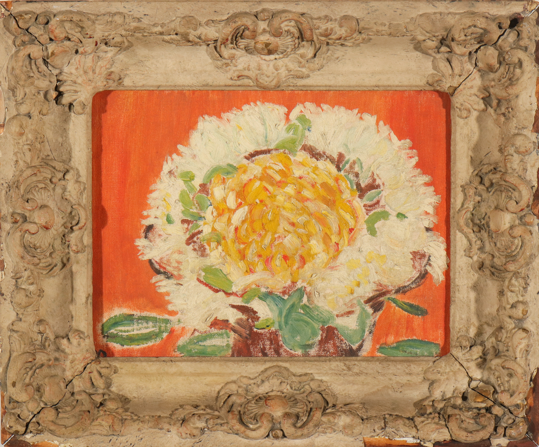 "FLOWER" IMPRESSIONIST OIL ON BOARD