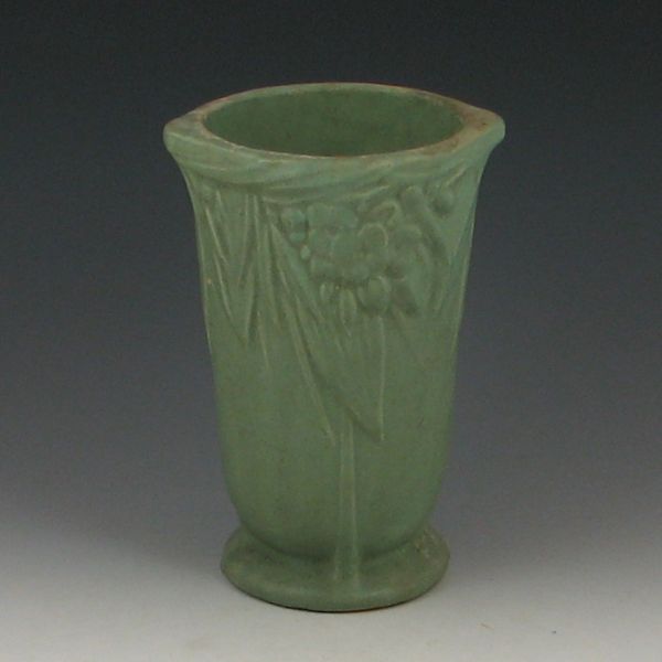 Flower Vase green 8 3/8''h has some