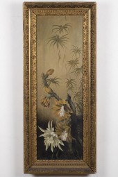 FLOWERING CACTUS, OIL ON CANVA