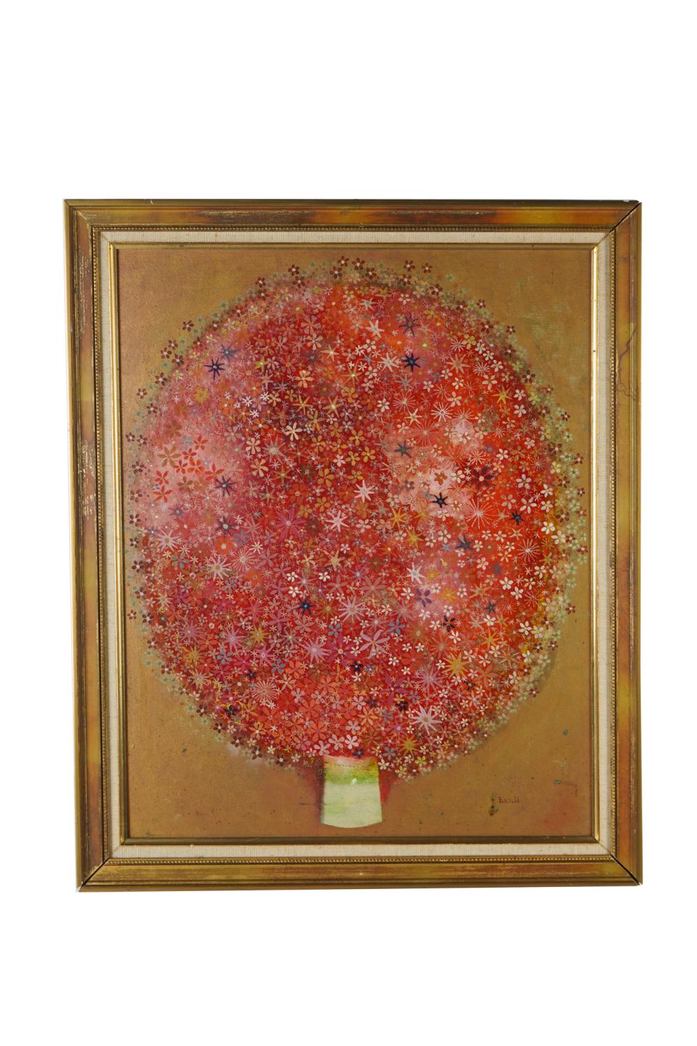FLOWERING TREEoil on masonite