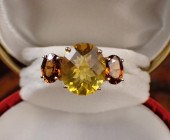 FLUORITE, HESSONITE GARNET AND