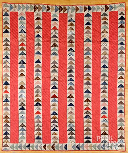 FLYING GEESE PATCHWORK QUILT,