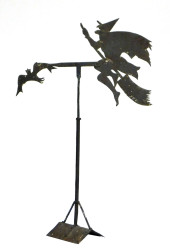 FLYING WITCH WEATHER VANE, AME