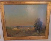 FM LAMB OIL PAINTING OF VILLAG