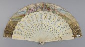 FOLDING FAN WITH CARVED IVORY