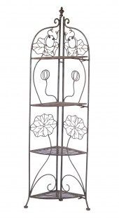 FOLDING METAL CORNER SHELF WIT