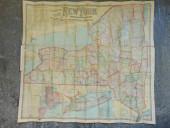 FOLDING NY RAILROAD MAP, "THE