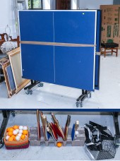 FOLDING PING PONG TABLE WITH A