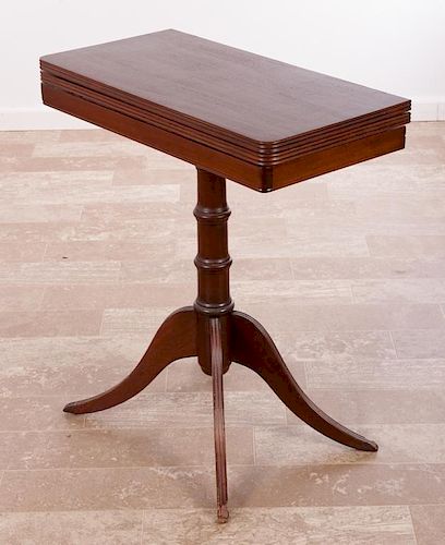 FOLDING TOP GAME TABLE, CIRCA