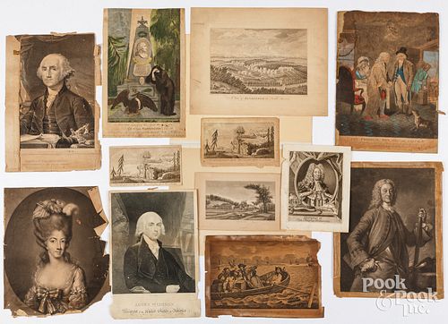 FOLIO OF 18TH C. ENGRAVINGSFolio of
