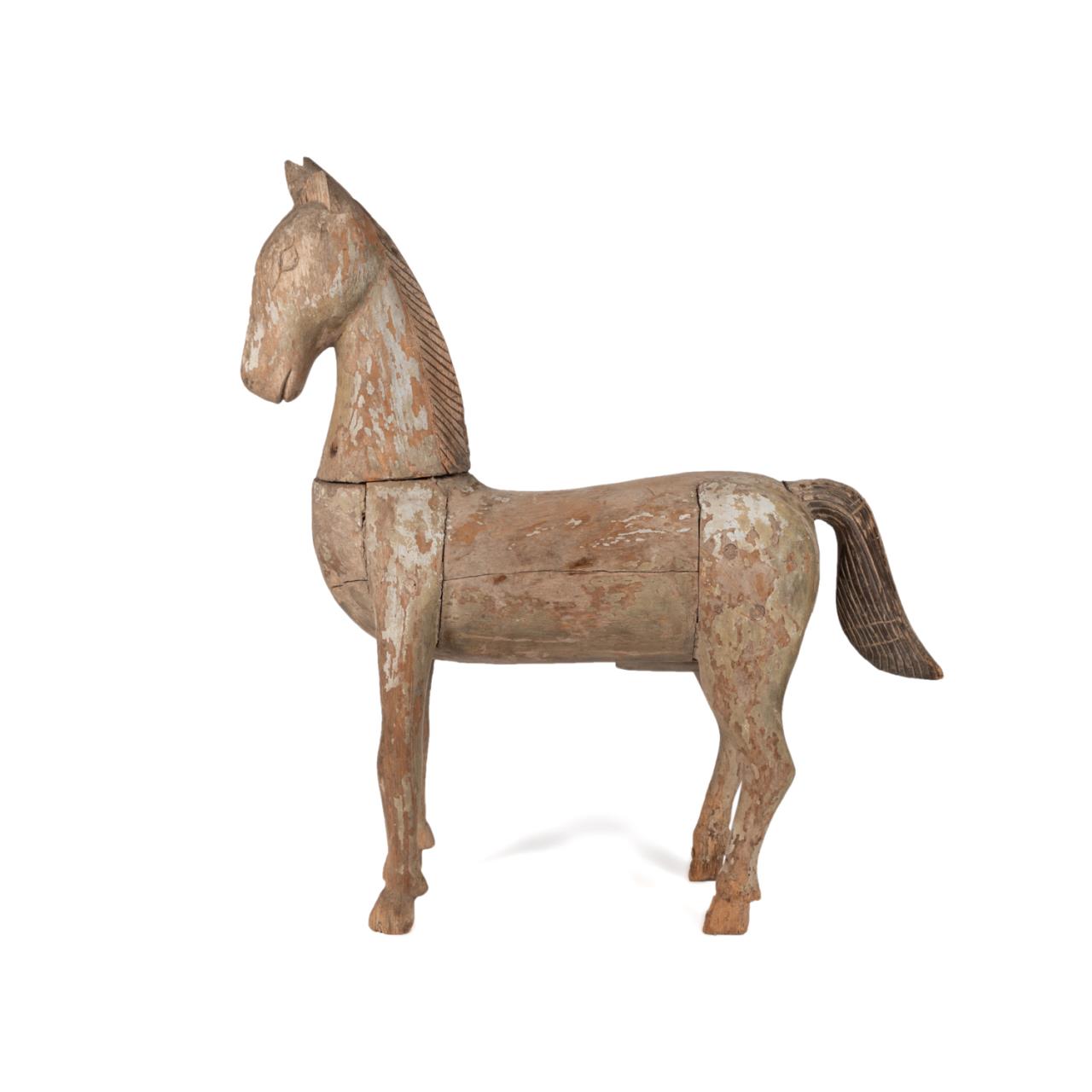 FOLK ARK CARVED WOODEN HORSE Folk