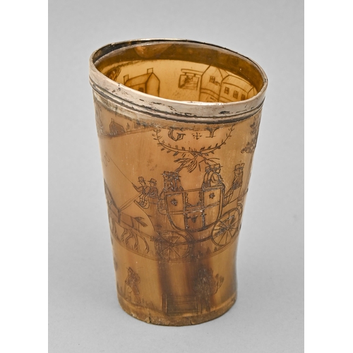 Folk art. An English silver mounted