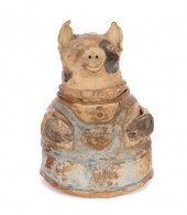 FOLK ART ANNA POTTERY TYPE PIG