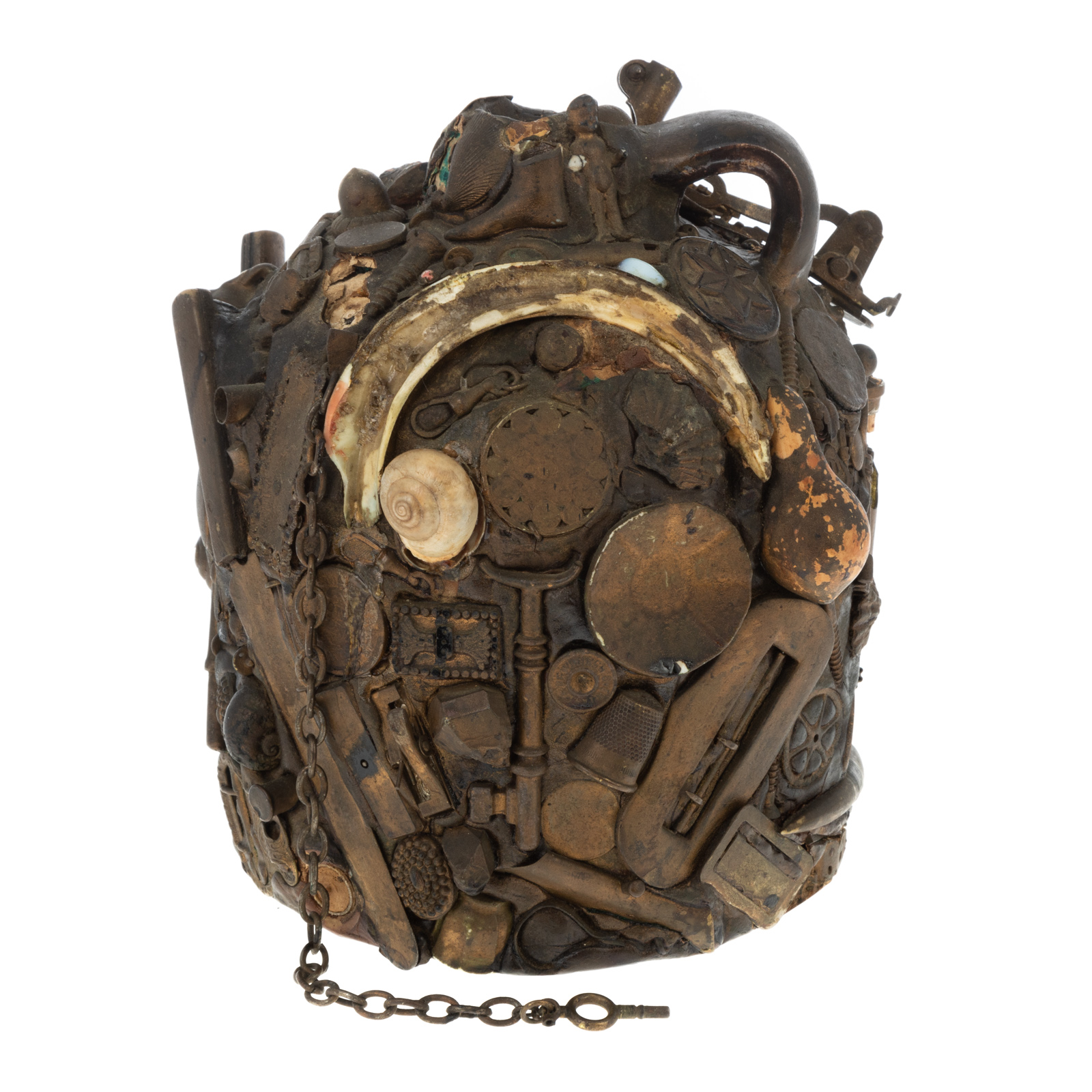 FOLK ART ASSEMBLAGE MEMORY JUG 8