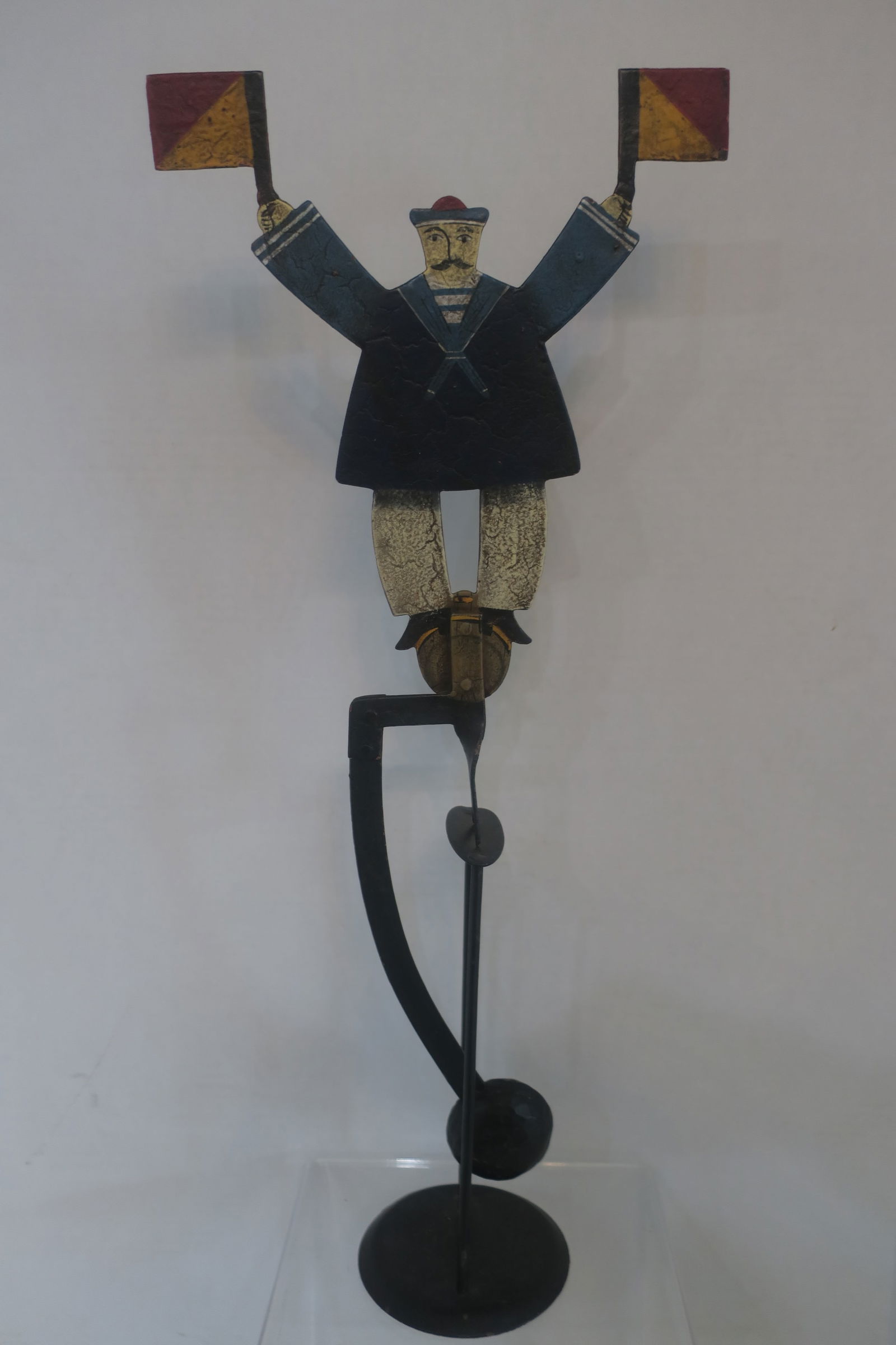 FOLK ART BALANCING SAILOR SIGNALS
