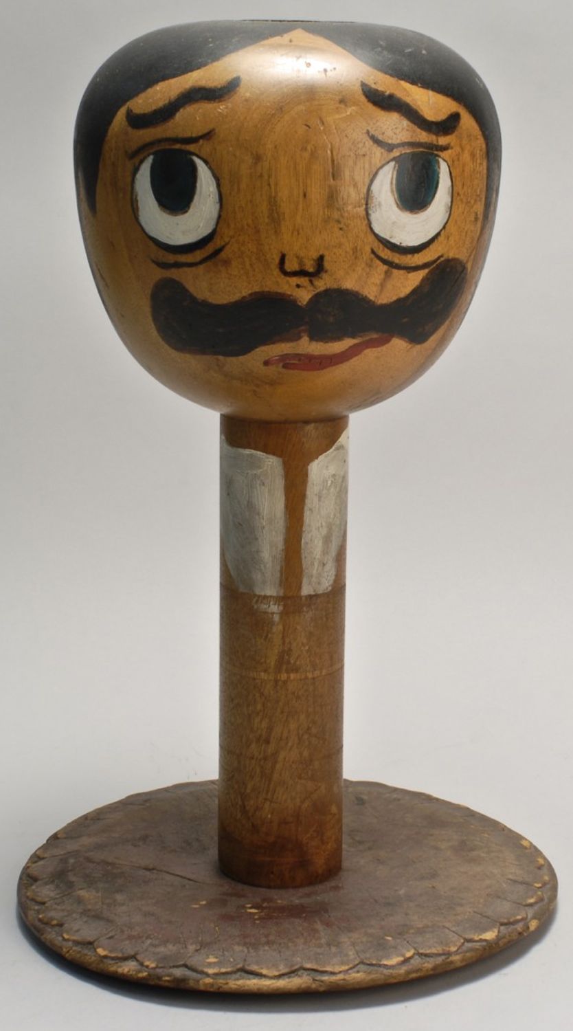 FOLK ART BARBER'S HEADShaped and