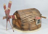 Folk Art barn form windmill to