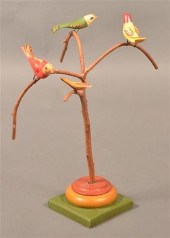 FOLK ART BIRD TREE BY JUNE & W