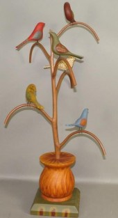FOLK ART BIRD TREE BY ALAN KOH