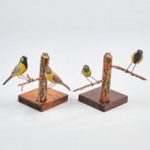 FOLK ART BIRD TREESA pair of s