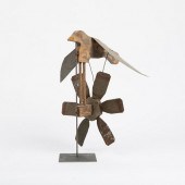 FOLK ART BIRD WHIRLIGIGA carve