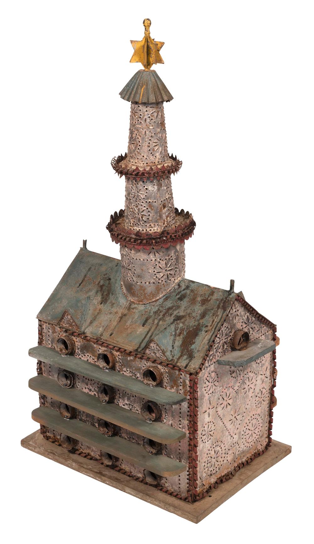 FOLK ART BIRDHOUSE IN THE FORM OF A