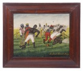 FOLK ART BLACKIANA BOXING SCEN