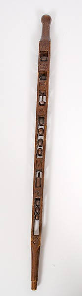 Folk Art Cage-and-Ball Cane An