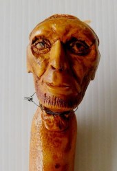 FOLK ART CANE- ABE LINCOLNCarv