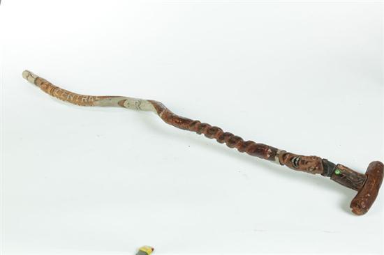 FOLK ART CANE.  American  20th