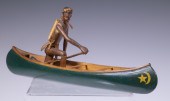 FOLK ART CANOE MINIATURE India