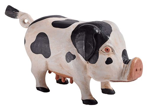 FOLK ART CARVED AND PAINTED