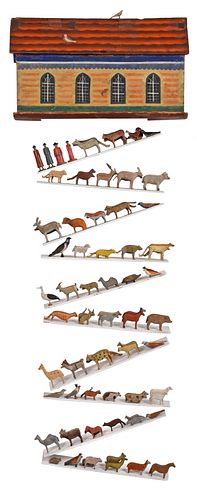 FOLK ART CARVED AND PAINTED