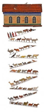 FOLK ART CARVED AND PAINTED NO