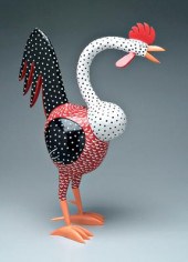 Folk art carved and painted ro