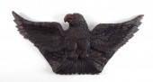 FOLK ART CARVED EAGLE SIGNED J