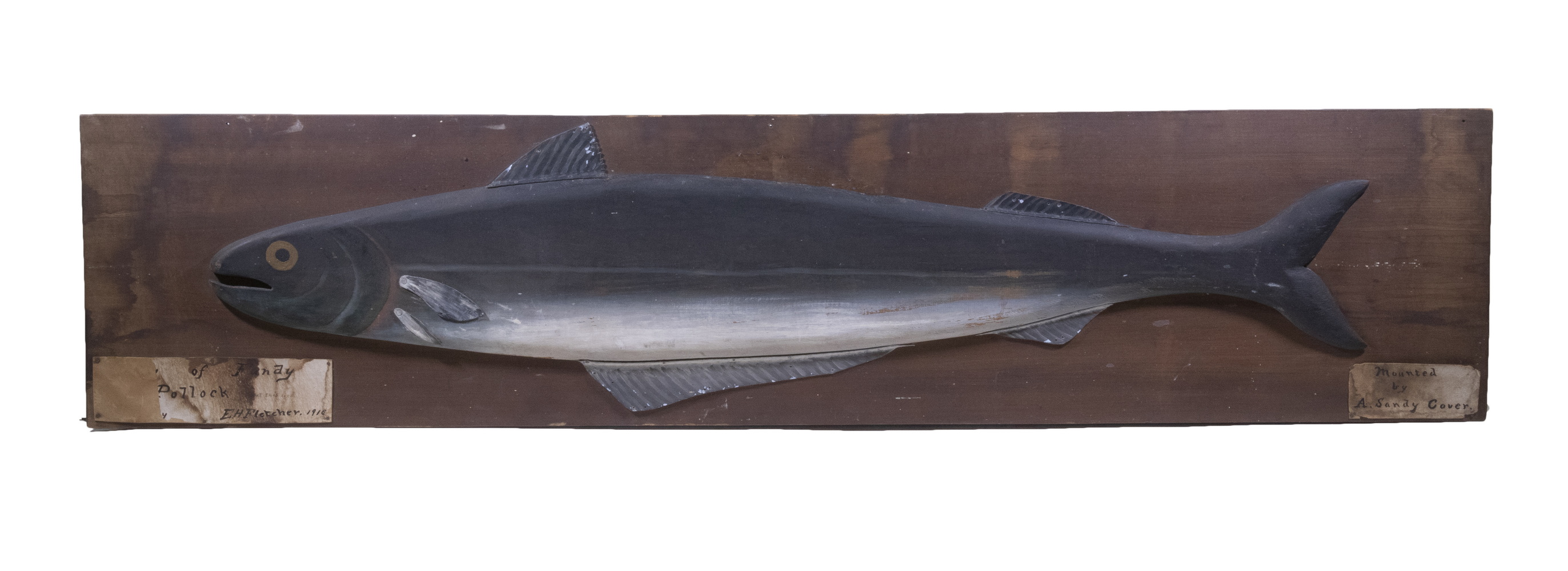 FOLK ART CARVED FISH PLAQUE Early
