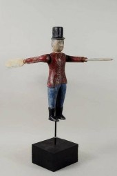 FOLK ART CARVED & PAINTED WHIR