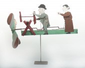 FOLK ART CARVED & PAINTED WOOD