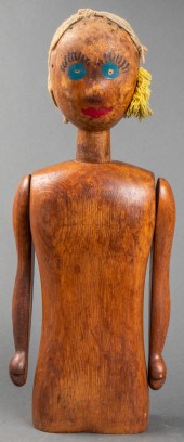 FOLK ART CARVED & PAINTED WOOD