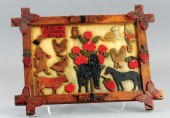 FOLK ART CARVED PICTURE IN FRA