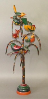 FOLK ART CARVED & POLYCHROME P