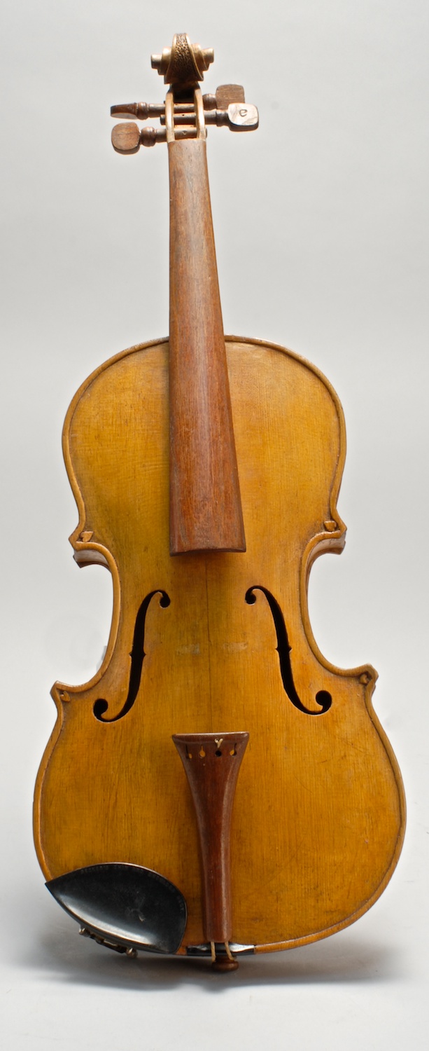 FOLK ART CARVED VIOLIN BY J.