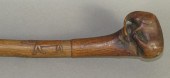 FOLK ART CARVED WALKING STICK