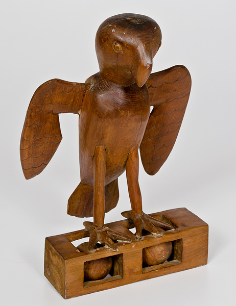 Folk Art Carved Whimsy Bird